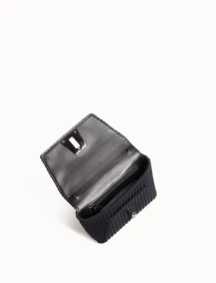Little Day Bag In Techno Trapezoid Fabric Black Women Akris Crossbody Bags