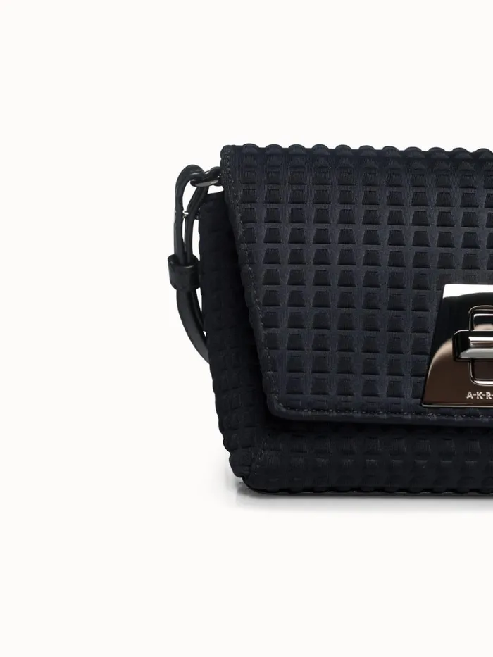 Little Day Bag In Techno Trapezoid Fabric Black Women Akris Crossbody Bags