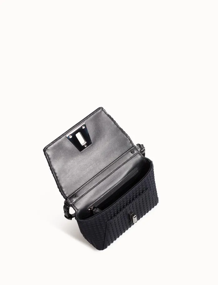 Little Day Bag In Techno Trapezoid Fabric Black Women Akris Crossbody Bags