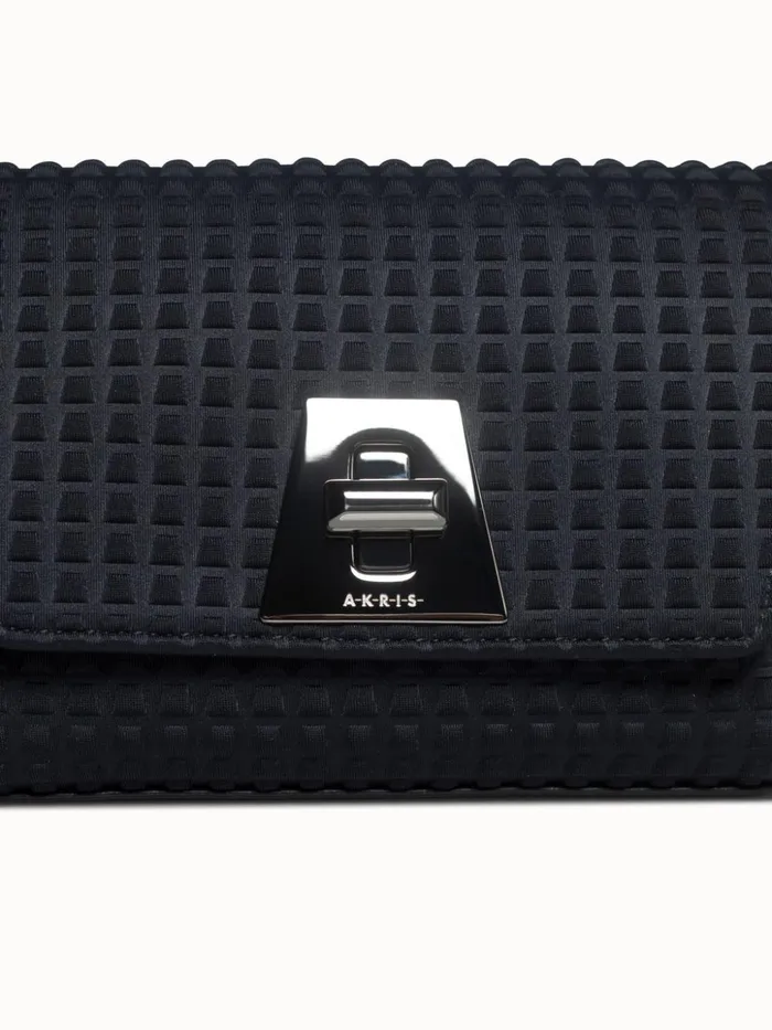 Little Day Bag In Techno Trapezoid Fabric Black Women Akris Crossbody Bags