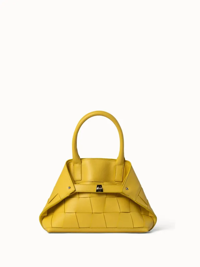 Little Messenger Bag In Braided Trapezoids Candle Women Akris Top Handle Bags