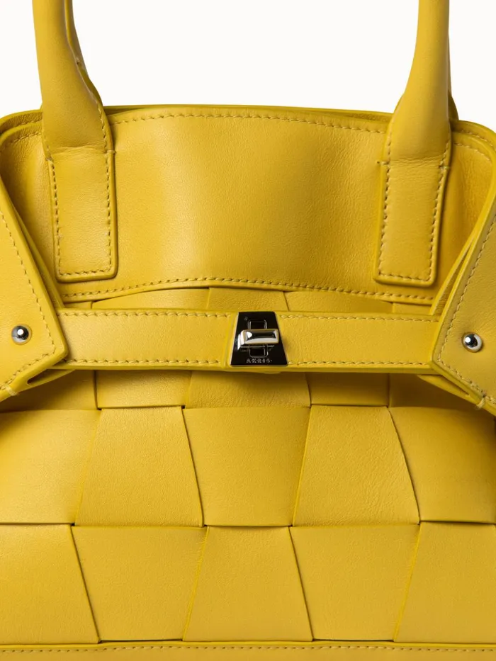Little Messenger Bag In Braided Trapezoids Candle Women Akris Top Handle Bags