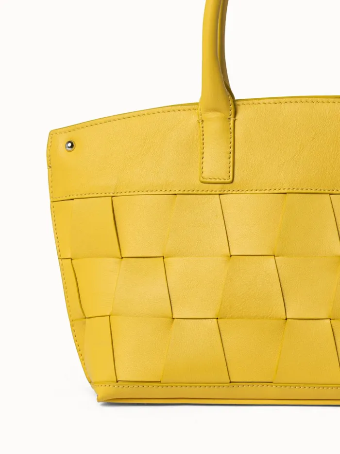 Little Messenger Bag In Braided Trapezoids Candle Women Akris Top Handle Bags