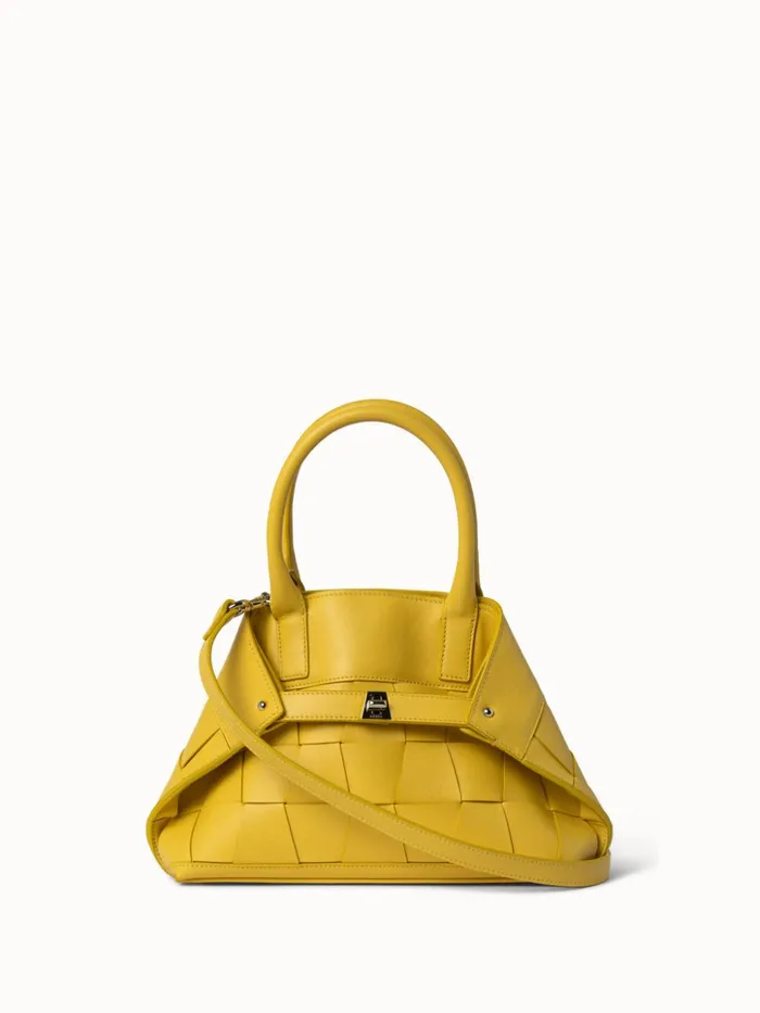 Little Messenger Bag In Braided Trapezoids Candle Women Akris Top Handle Bags