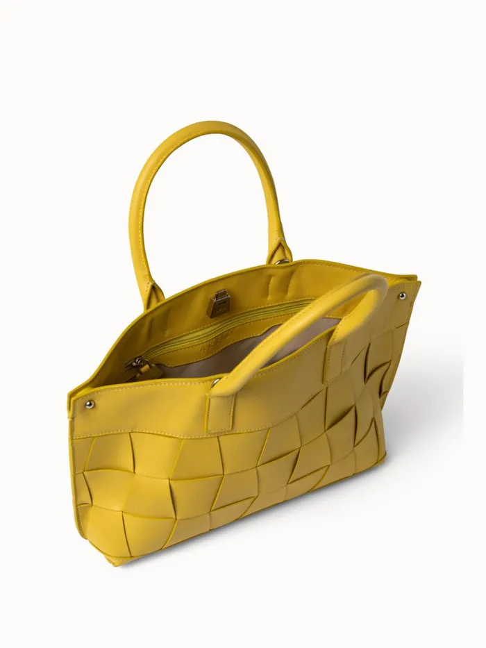 Little Messenger Bag In Braided Trapezoids Candle Women Akris Top Handle Bags