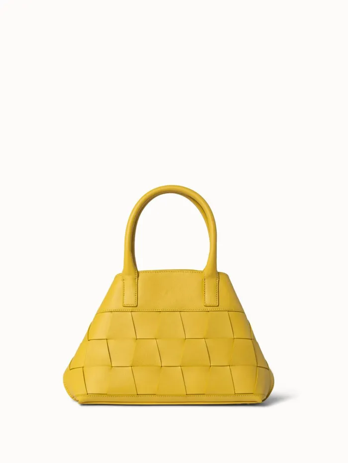 Little Messenger Bag In Braided Trapezoids Candle Women Akris Top Handle Bags