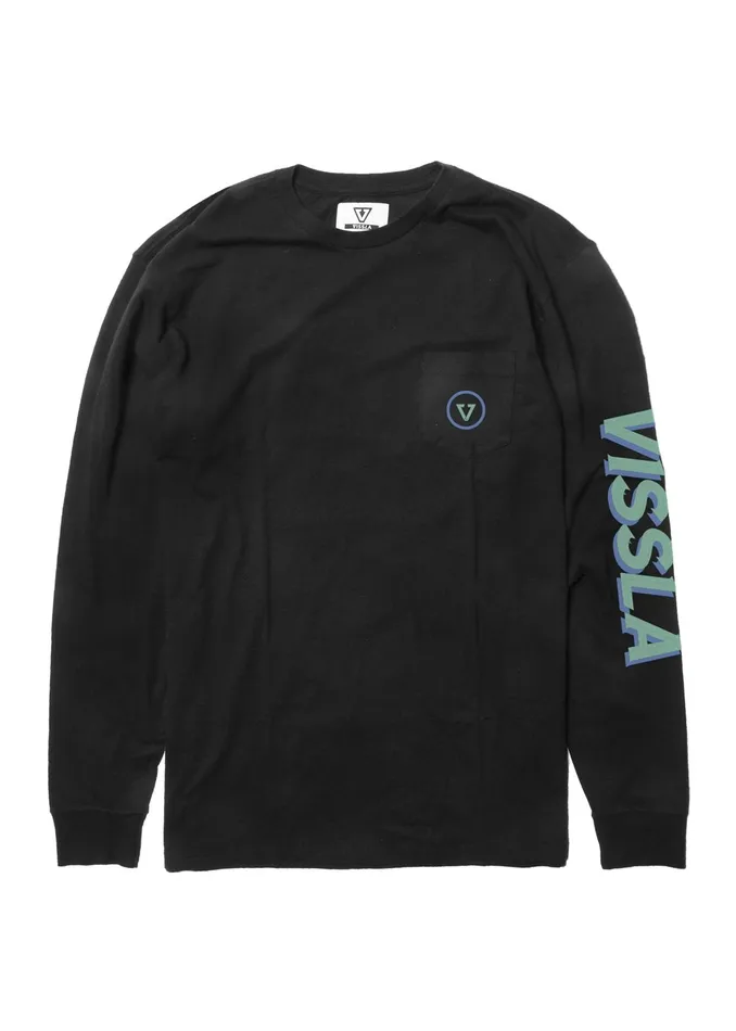 Long Sleeve Tees Vibes Ls Pkt Tee Phantom 8211 Vissla Men
