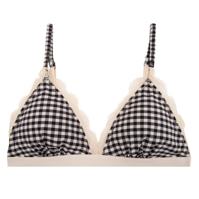 Love Stories Cup A To D Filippa Bralette Black and White 8211 Women