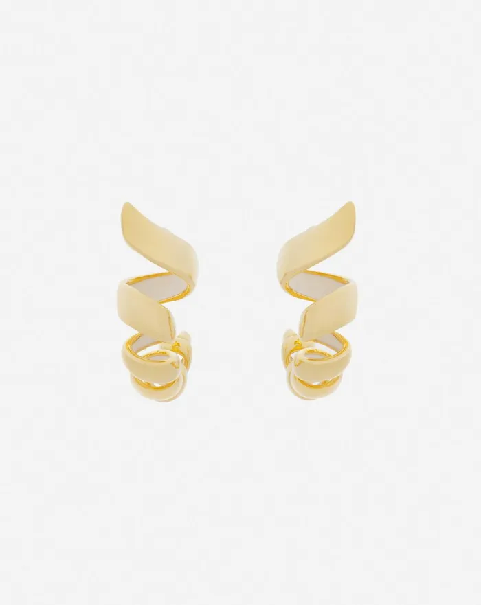 Mlodie Ribbon Creole Earrings Goldmoon Women Lanvin Jewelry