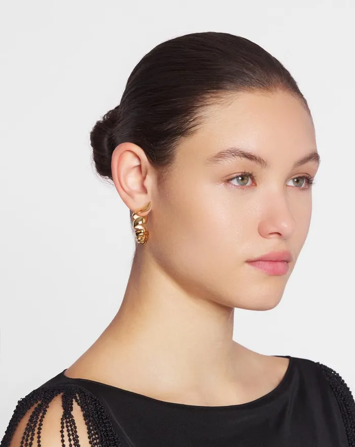Mlodie Ribbon Creole Earrings Goldmoon Women Lanvin Jewelry