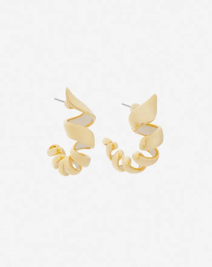 Mlodie Ribbon Creole Earrings Goldmoon Women Lanvin Jewelry
