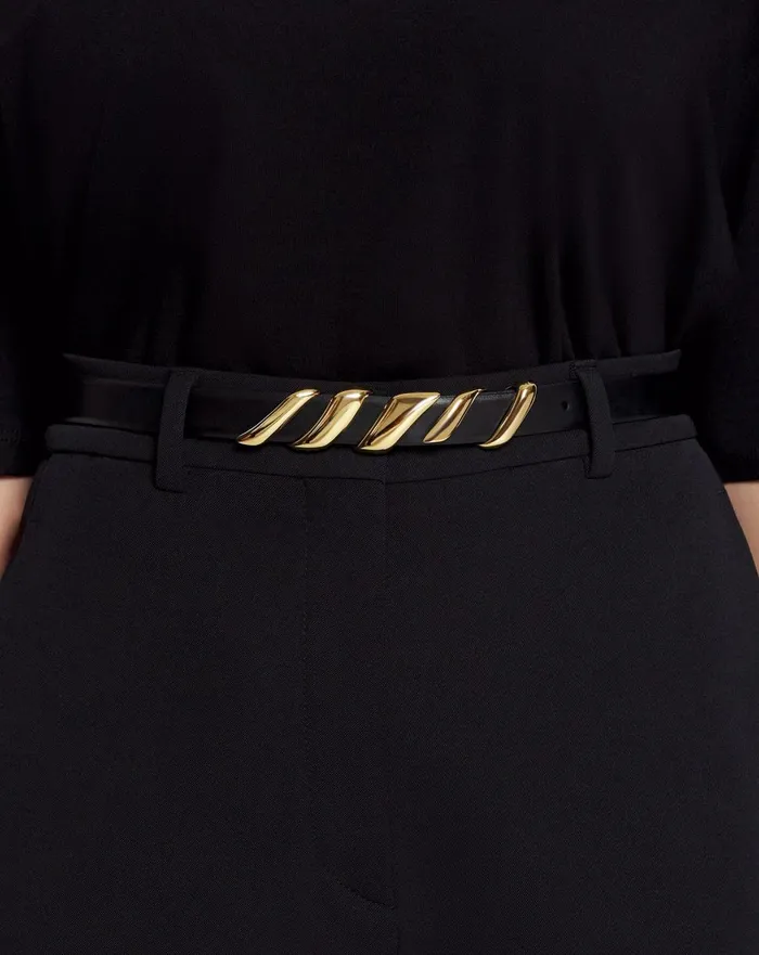 Mlodie Ribbon Leather Belt Black Women Lanvin Belts Mlodie Ribbon Leather Belt Black Women Lanvin Belts