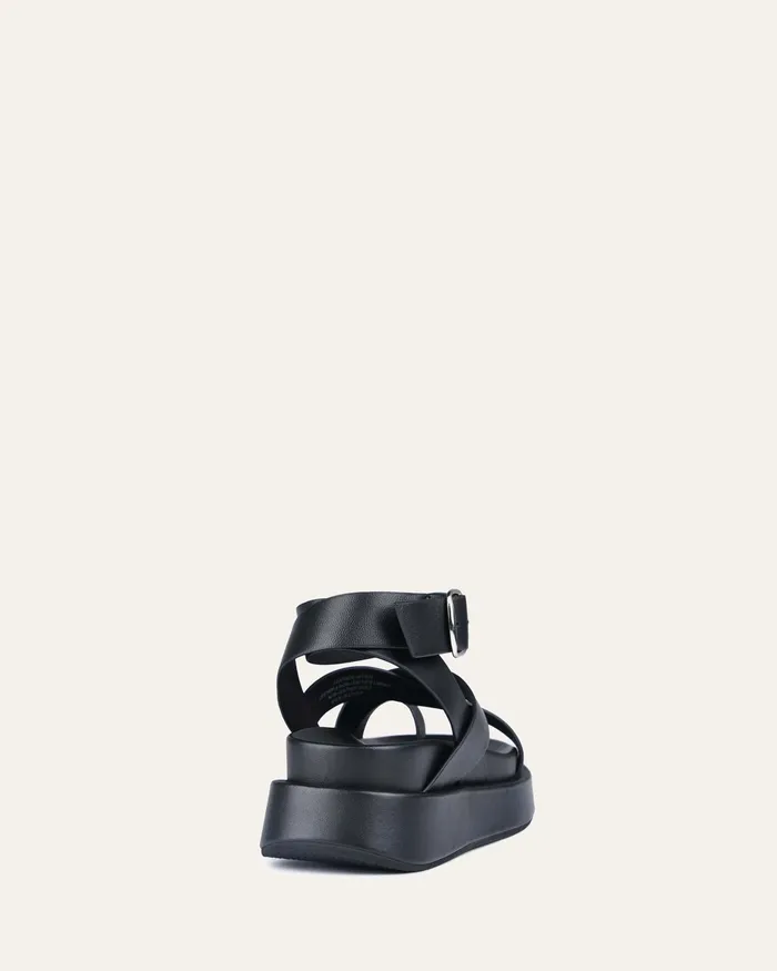 Mack flat sandals black leather Women FLAT SANDALS jomercer Mack flat sandals black leather Women FLAT SANDALS jomercer
