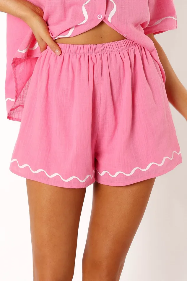 Matching Sets petalandpup Women Sunshine Short Set 8211 Pink Pink