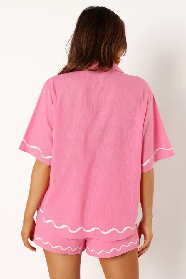 Matching Sets petalandpup Women Sunshine Short Set 8211 Pink Pink