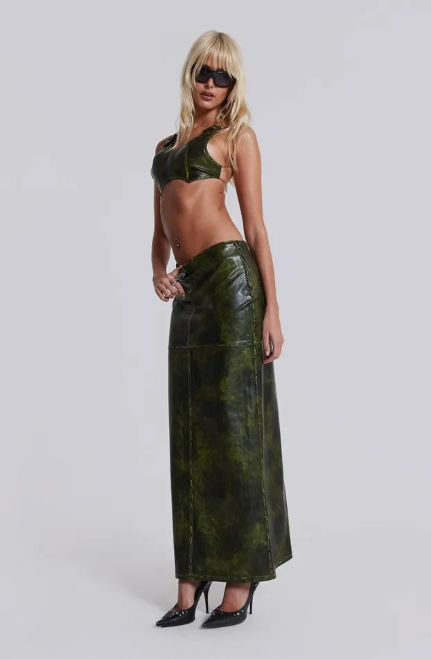 Maxi Skirts Women Jaded London Venom Faux Leather Maxi Skirt