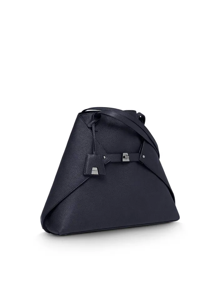 Medium Ai Shoulder Bag In Cervocalf Leather Denim Women Akris Shoulder Bags
