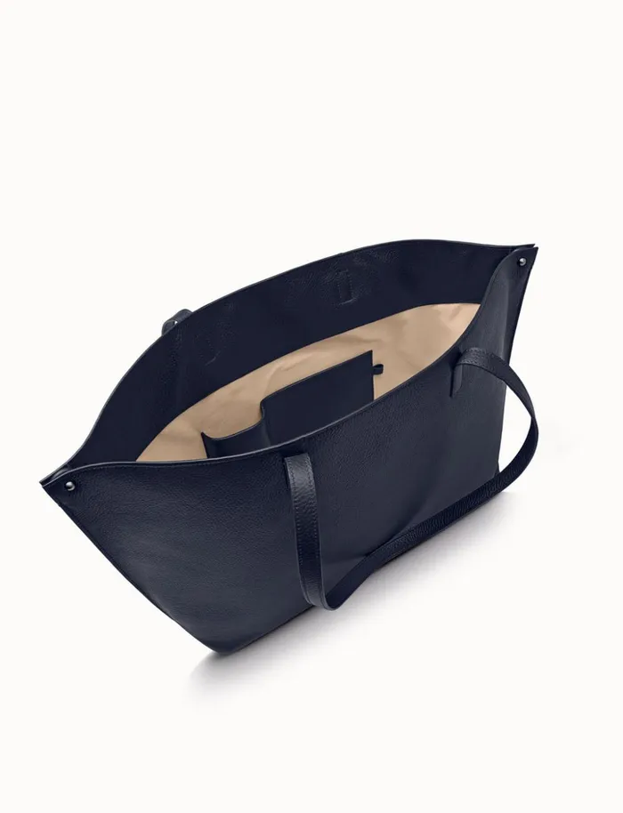Medium Ai Shoulder Bag In Cervocalf Leather Denim Women Akris Shoulder Bags