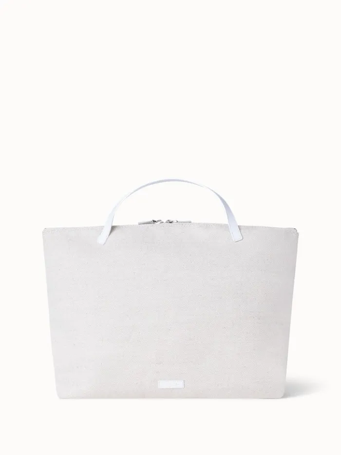 Medium Ai Shoulder Bag In Trapezoid Lasercut White Women Akris Tote Bags
