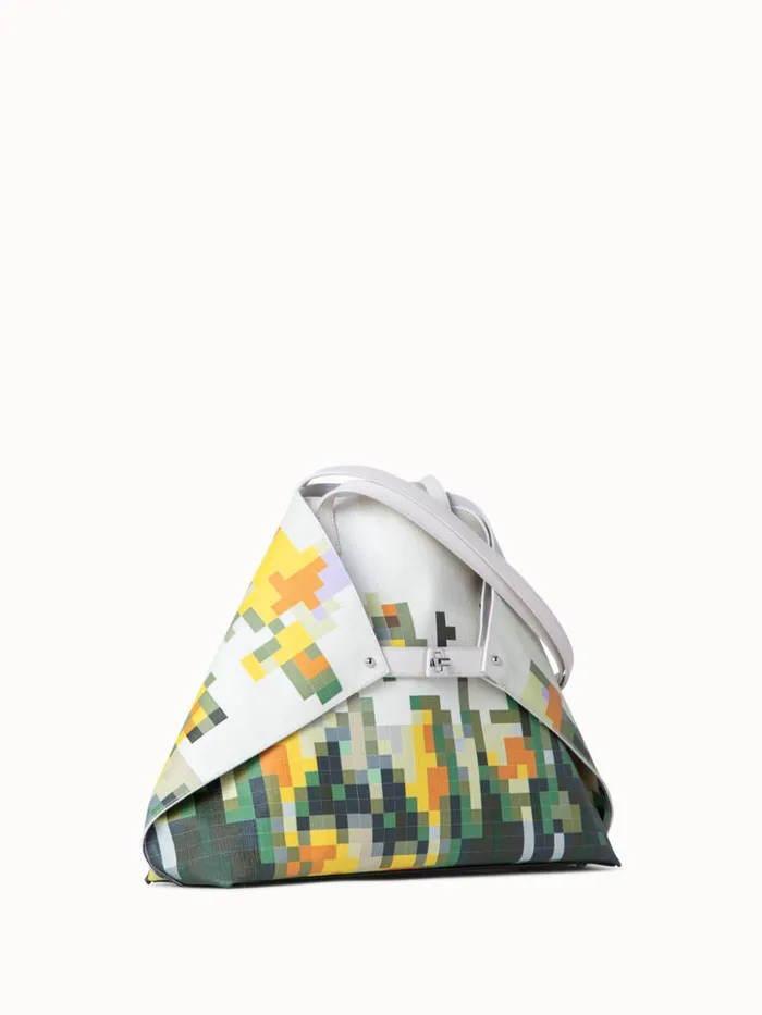 Medium Ai Shoulder Bag With Flowers At Home Print Flowers At Home Women Akris Shoulder Bags