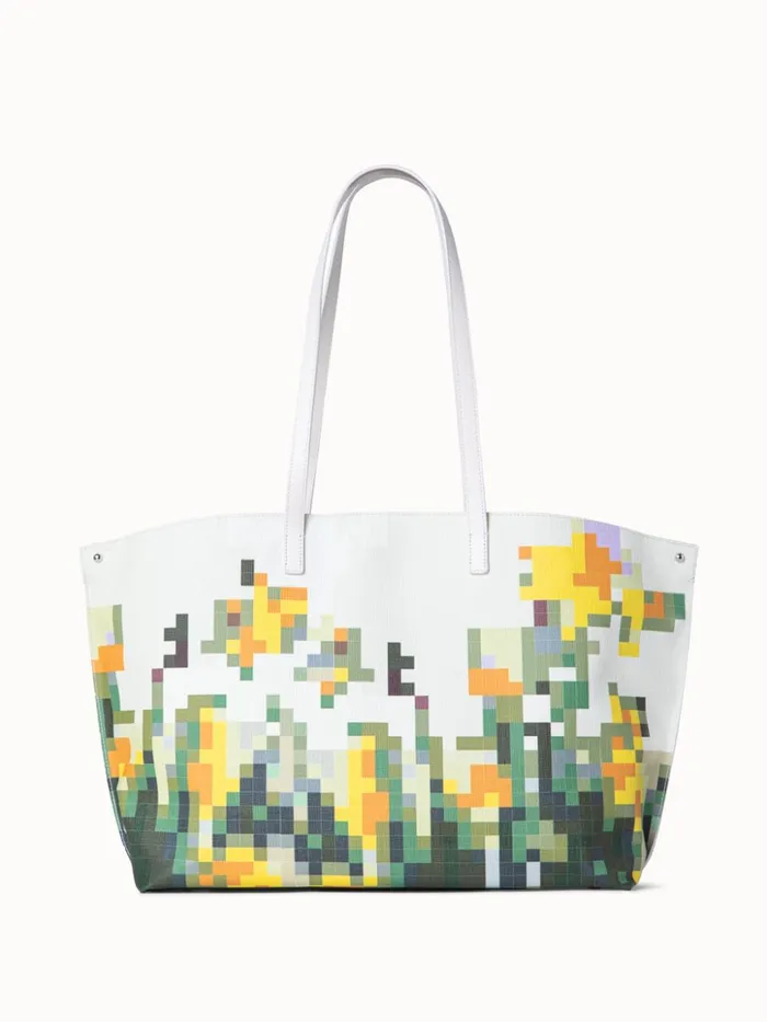 Medium Ai Shoulder Bag With Flowers At Home Print Flowers At Home Women Akris Shoulder Bags