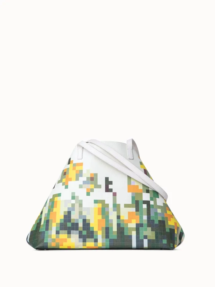 Medium Ai Shoulder Bag With Flowers At Home Print Flowers At Home Women Akris Shoulder Bags