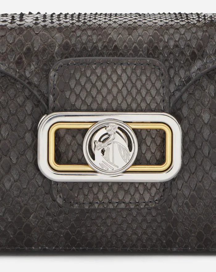 Medium Pencil Cat Bag In Python Anthracite Women Lanvin Tote Bags and Top Handle Bags