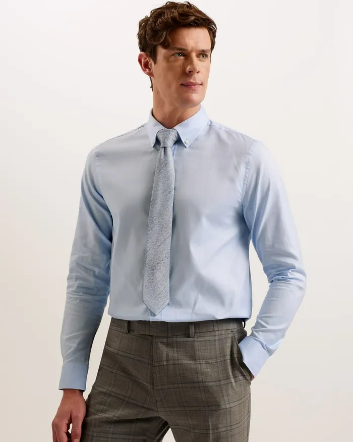 Men ALLARDO 8211 Long Sleeve Cotton Oxford Shirt Light Blue Ted Baker Shirts Men ALLARDO 8211 Long Sleeve Cotton Oxford Shirt Light Blue Ted Baker Shirts