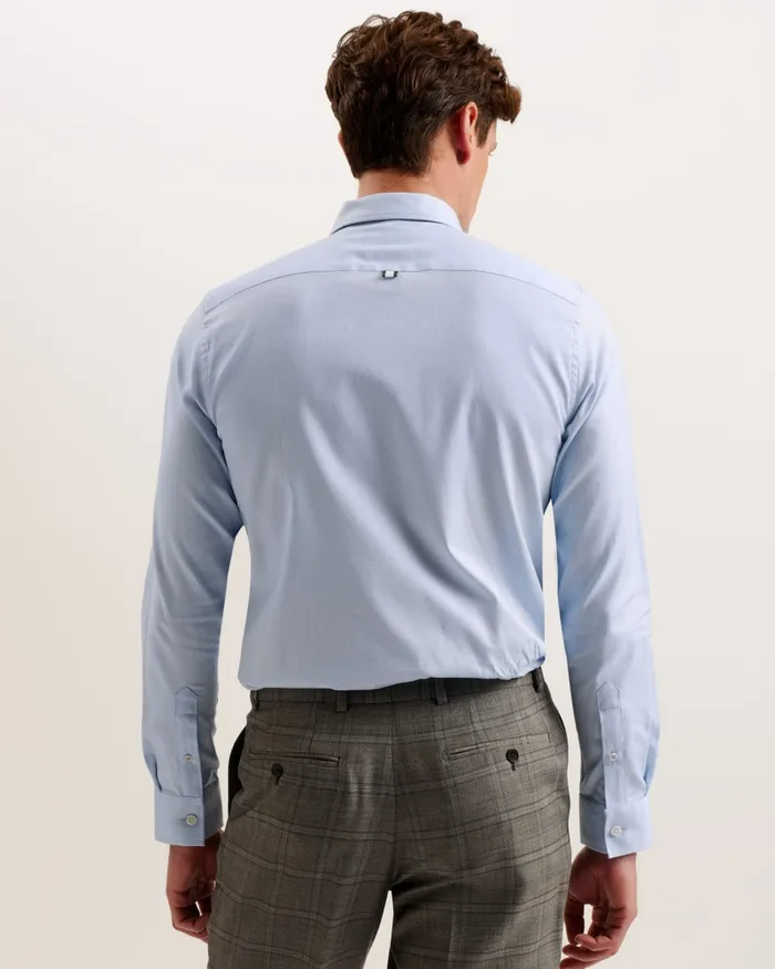 Men ALLARDO 8211 Long Sleeve Cotton Oxford Shirt Light Blue Ted Baker Shirts Men ALLARDO 8211 Long Sleeve Cotton Oxford Shirt Light Blue Ted Baker Shirts