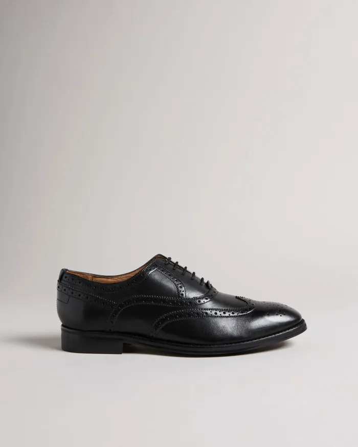 Men AMAISS 8211 Formal Leather Brogue Shoes Black Ted Baker Formal Shoes