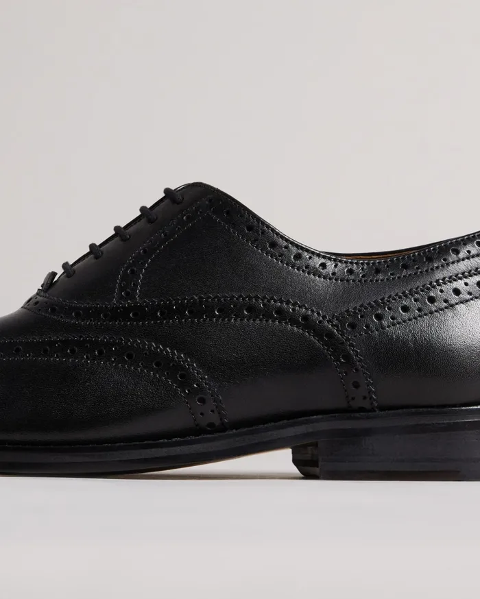 Men AMAISS 8211 Formal Leather Brogue Shoes Black Ted Baker Formal Shoes