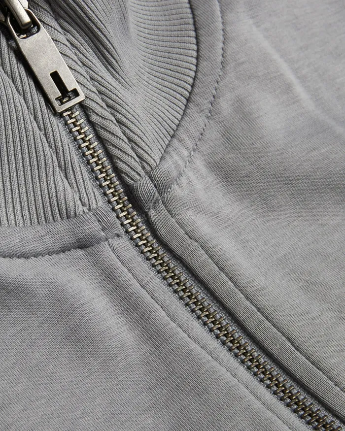 Men ANTRAM 8211 Half Zip Funnel Neck Pullover Greymarl Ted Baker Tops