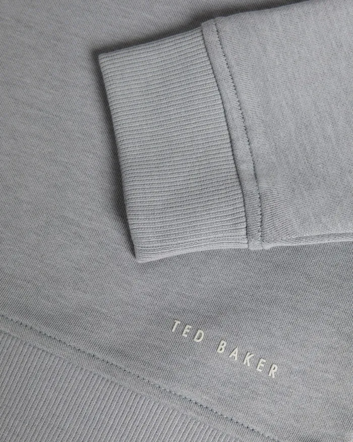 Men ANTRAM 8211 Half Zip Funnel Neck Pullover Greymarl Ted Baker Tops