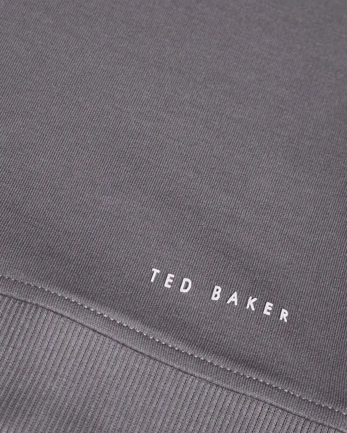Men ANTRAM 8211 Long Sleeve Half Zip Funnel Neck Charcoal Ted Baker Tops Men ANTRAM 8211 Long Sleeve Half Zip Funnel Neck Charcoal Ted Baker Tops