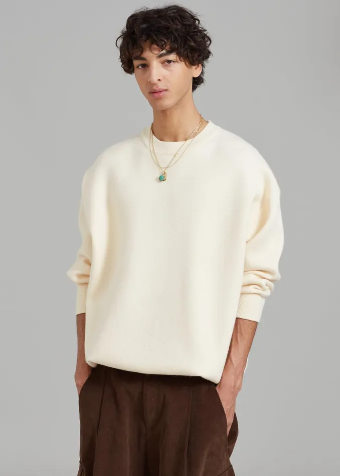 Men Arne Sweater 8211 Cream The Frankie Shop Knitwear