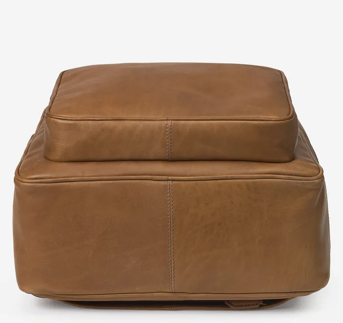 Men Backpacks and Briefcases Johnston and Murphy Rhodes Backpack Tan Full Grain