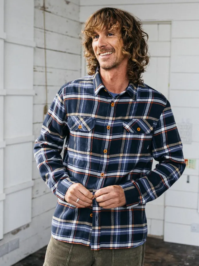 Men Beardsmore Shirt Coastal Fjord Check Finisterre Shirts