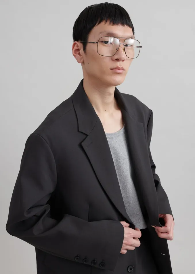 Men Beo Blazer 8211 Dark Grey The Frankie Shop Outerwear