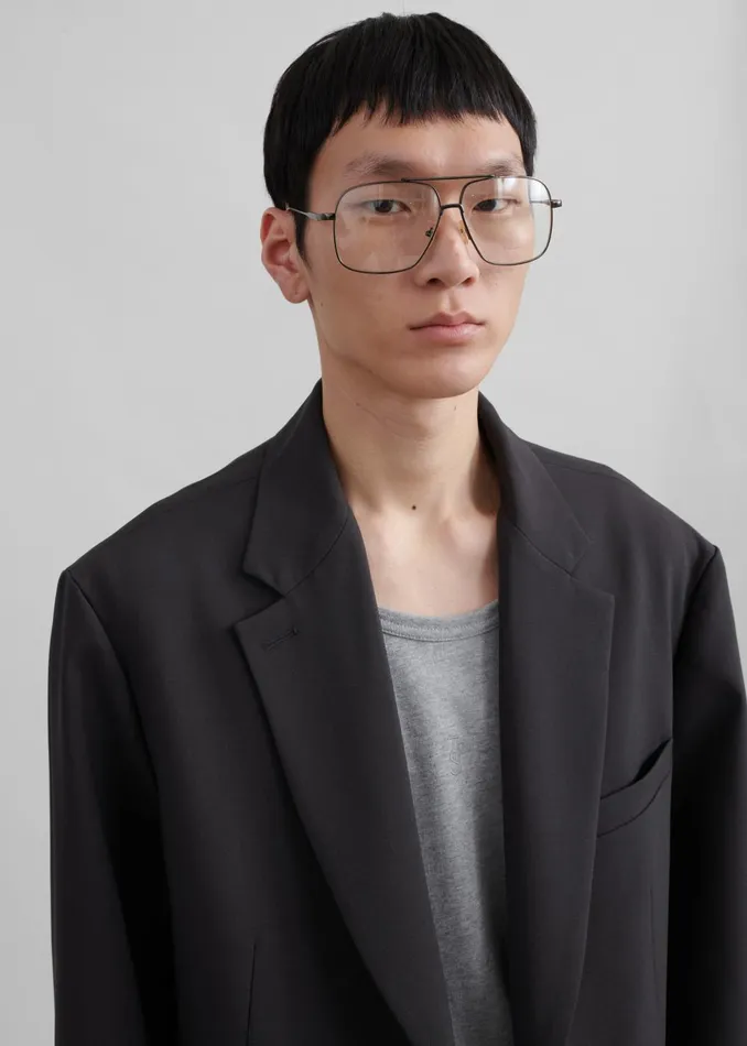 Men Beo Blazer 8211 Dark Grey The Frankie Shop Outerwear