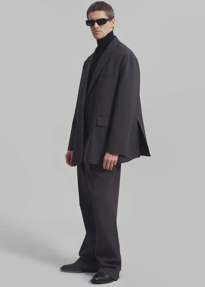Men Beo Blazer 8211 Dark Grey The Frankie Shop Outerwear