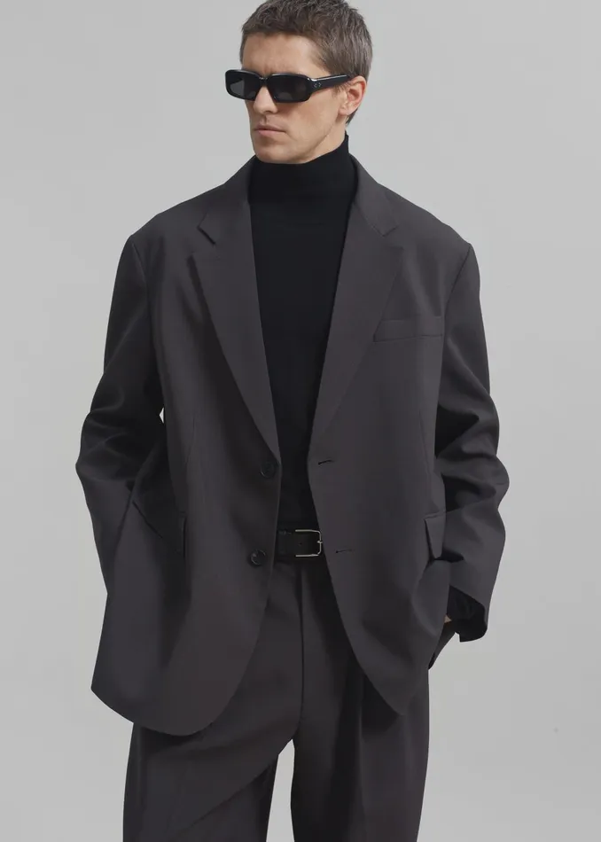 Men Beo Blazer 8211 Dark Grey The Frankie Shop Outerwear