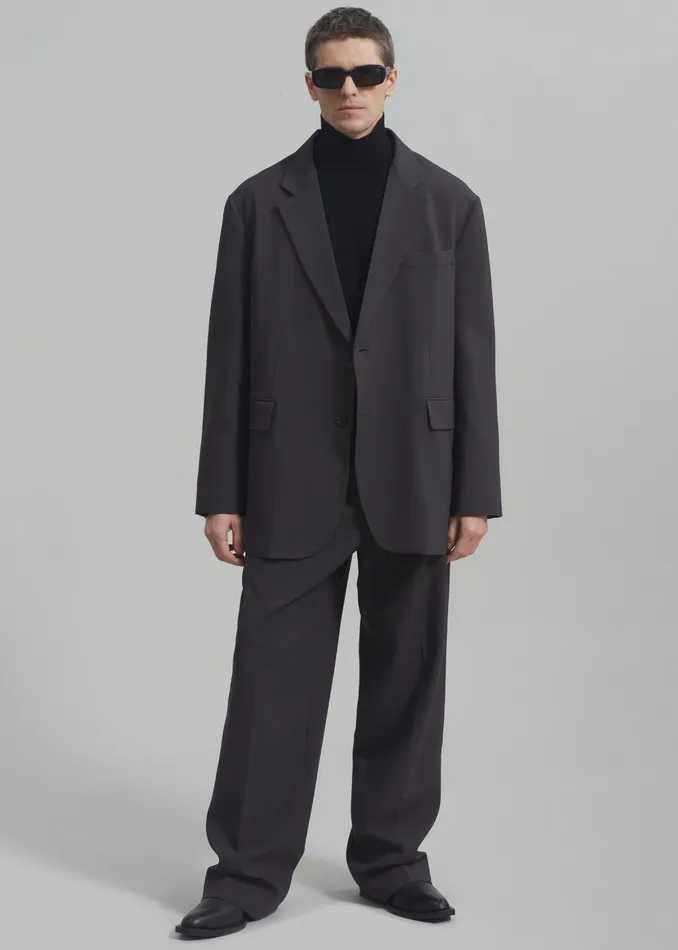 Men Beo Blazer 8211 Dark Grey The Frankie Shop Outerwear