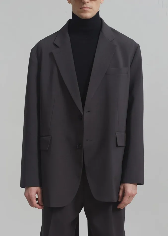 Men Beo Blazer 8211 Dark Grey The Frankie Shop Outerwear