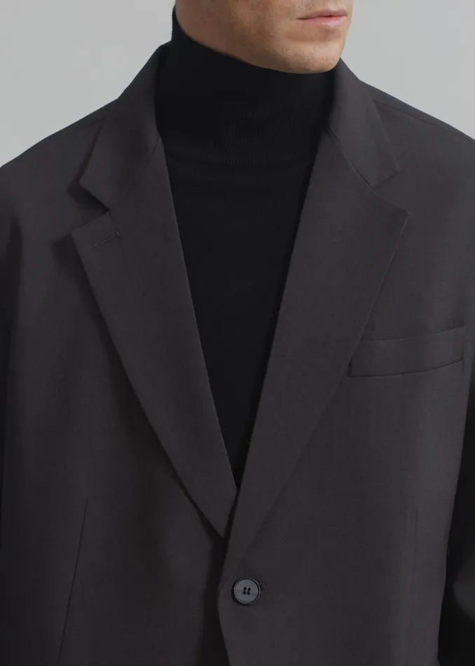 Men Beo Blazer 8211 Dark Grey The Frankie Shop Outerwear