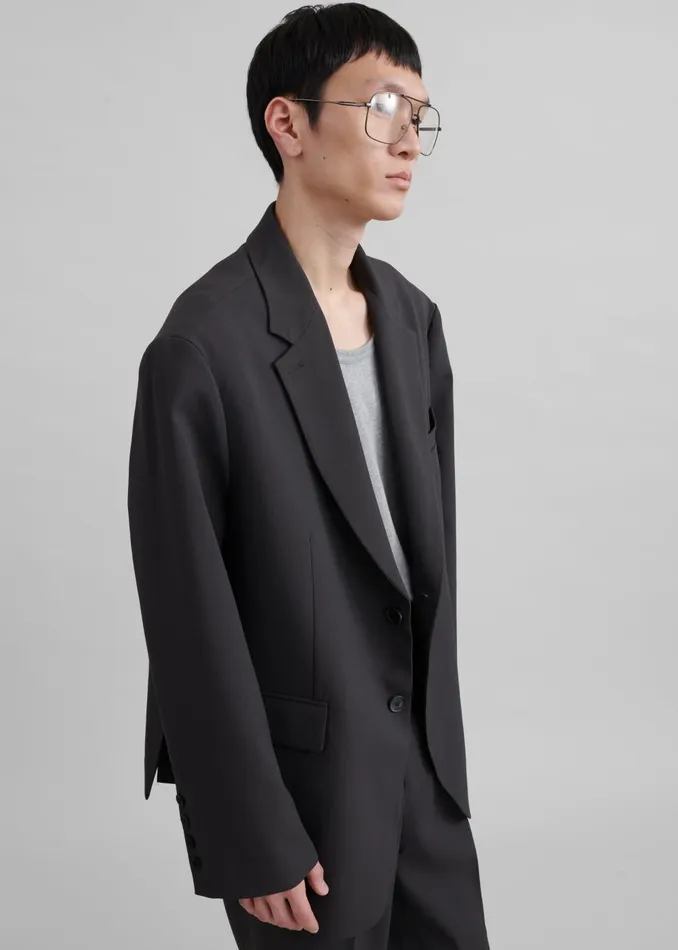 Men Beo Blazer 8211 Dark Grey The Frankie Shop Outerwear