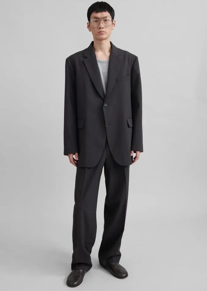 Men Beo Blazer 8211 Dark Grey The Frankie Shop Outerwear