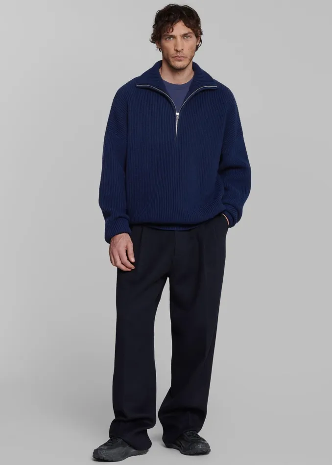 Men Beo Wool Suit Pants 8211 Navy The Frankie Shop Bottoms