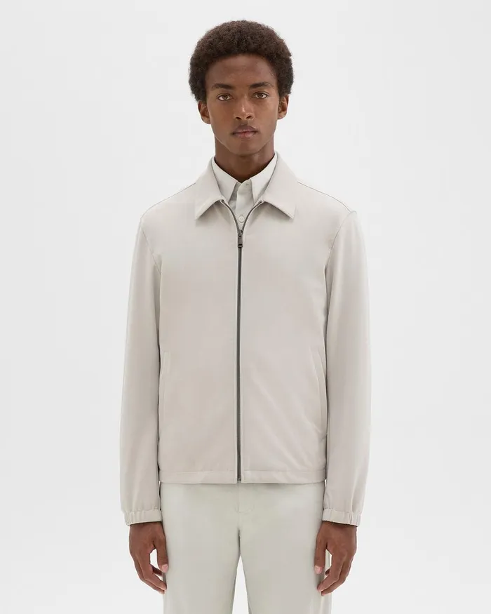 Men Blazers Jackets Theory Brody Jacket In Precision Ponte Putty