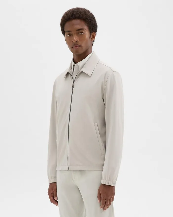 Men Blazers Jackets Theory Brody Jacket In Precision Ponte Putty