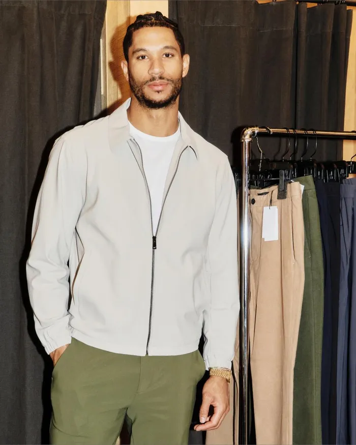 Men Blazers Jackets Theory Brody Jacket In Precision Ponte Putty
